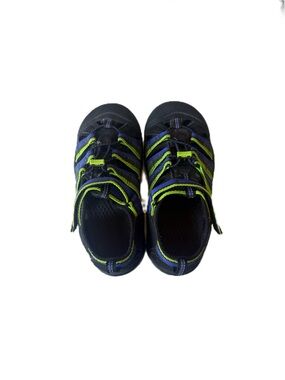 KEEN Newport H2 Kids Navy and Lime Athletic Sandals